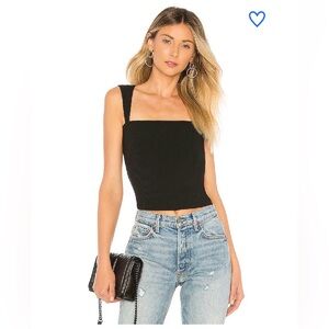 superdown Kelsie Ribbed Tank Top - Black